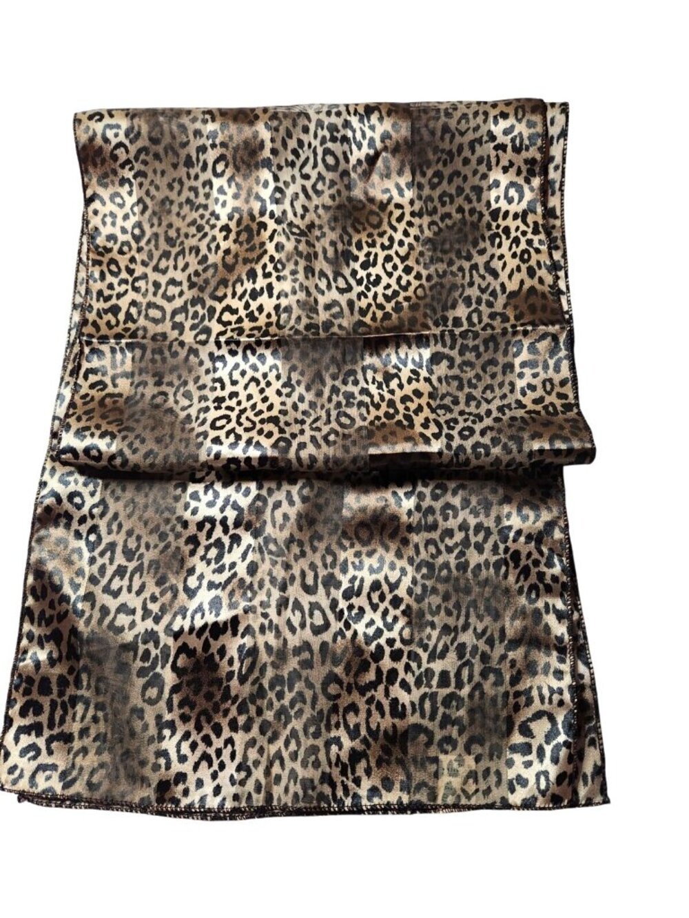 Leopard Print Scarf Sheer stripes Women animal feline accessory career office